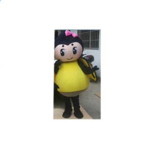 Cute Bee Mascot Costume with Pink Bow | Funny Party Outfit