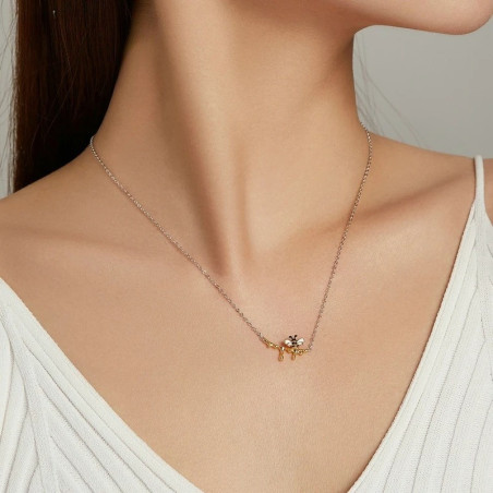 Cute Bee Jewelry Set | 925 Sterling Silver Necklace & Earrings