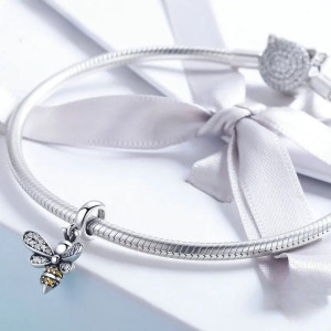 Sterling Silver Bee Pendant | Cute Bee Jewelry Gift for Women