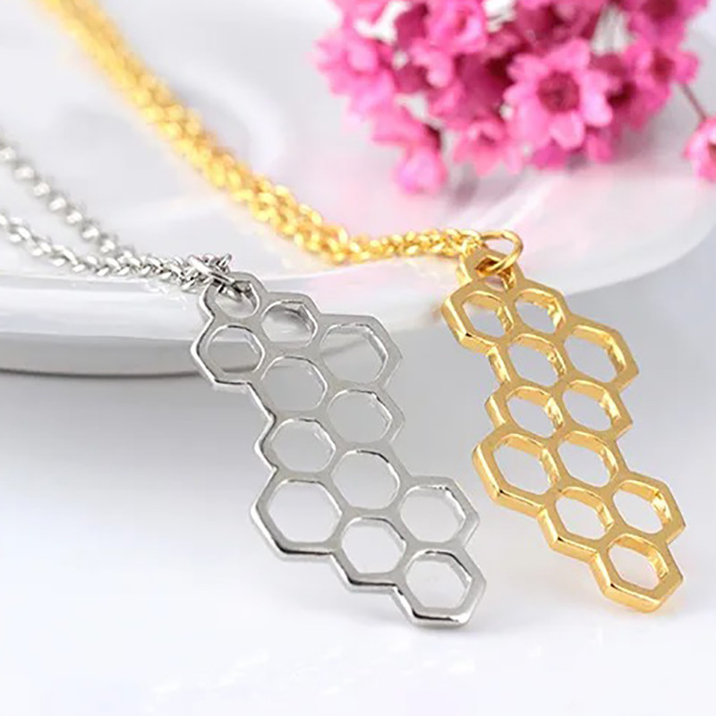 Gold & Silver Bee Pendant Necklace | Unique Bee Jewelry Gift