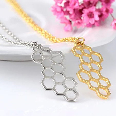 Gold & Silver Bee Pendant Necklace | Unique Bee Jewelry Gift