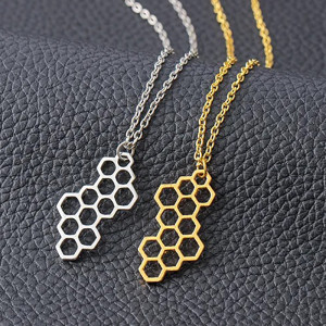 Gold & Silver Bee Pendant Necklace | Unique Bee Jewelry Gift