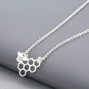 Elegant Hive Bee Necklace | Gold & Silver Bee Jewelry Gift