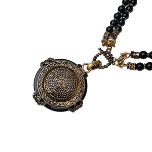 'Nocturnal Majesty' Bee Necklace | Elegant Copper & Resin Jewelry