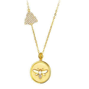 "Precious Sparkle" Bee Necklace | Elegant Office Jewelry Gift