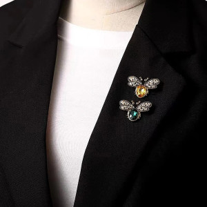 Broche Abeille Éclat Royal | Bijou Abeille Doré & Émeraude