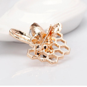 Hive Treasure Bee Brooch | Golden Jewel with Pearl
