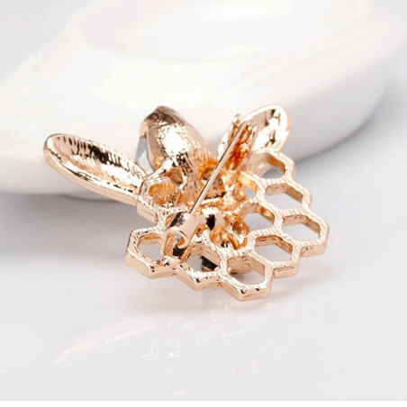 Hive Treasure Bee Brooch | Golden Jewel with Pearl
