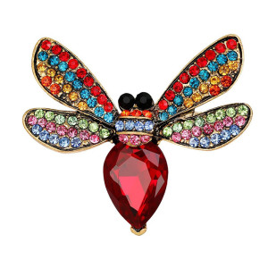 Broche Abeille Cristal Arc-en-ciel | Idée Cadeau Femme Unique