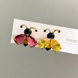 Broche Abeille en Cristal Dorée & Argentée | 1001abeilles