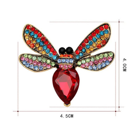 Rainbow Crystal Bee Brooch | Unique Gift Idea for Women
