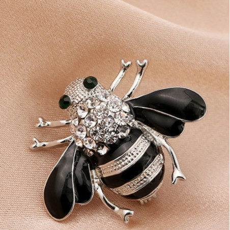 Broche Abeille Éclat de Minuit | Bijou Élégant & Cadeau Idéal