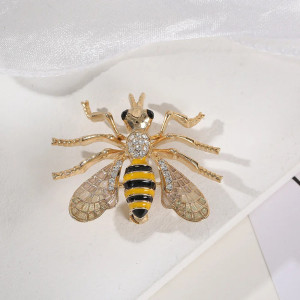 Broche Abeille Aurora | Pin's Abeille Doré & Strass pour Femme