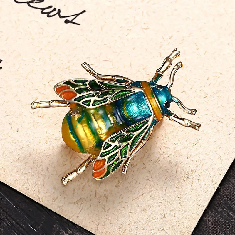 Broche Abeille Émeraude Enchantée | Pin's & Cadeau Femme