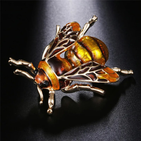 Broche Abeille Ambre Royal | Bijou Pin's Chic pour Femme