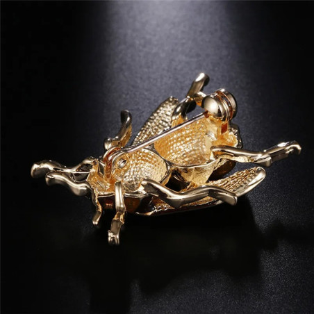 Broche Abeille Ambre Royal | Bijou Pin's Chic pour Femme