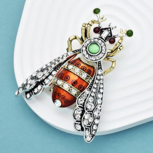 Imperial Crystal Bee Brooch | Royal Bee Jewelry Gift for Women