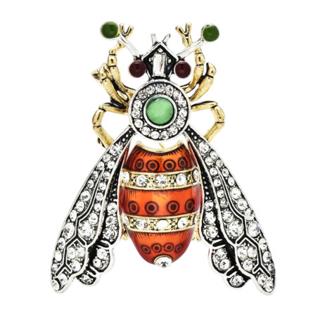 Imperial Crystal Bee Brooch | Royal Bee Jewelry Gift for Women
