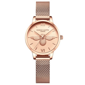 Elegant Bee Watch for Women | Rose Gold Stainless Steel