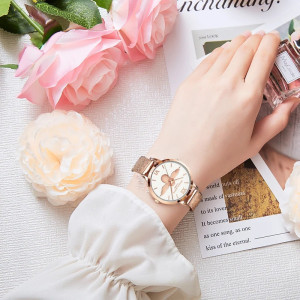 Elegant Bee Watch for Women | Rose Gold Stainless Steel