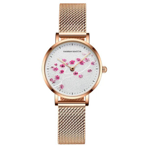 Cherry Blossom Watch | Cute Floral Bee Jewelry Gift for Her