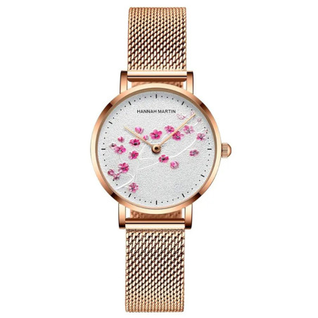 Cherry Blossom Watch | Cute Floral Bee Jewelry Gift for Her