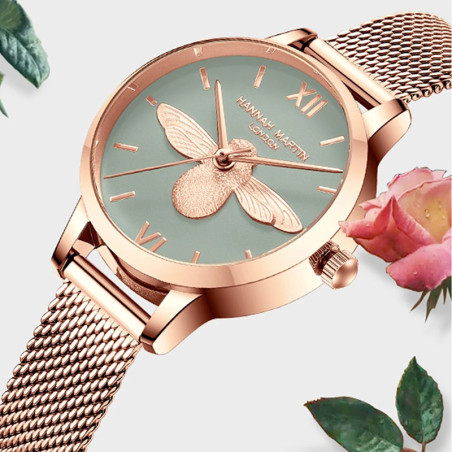 Celadon Bee Watch & Bangle Set | Cute Bee Jewelry Gift