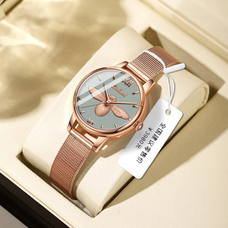 Harmony Green Bee Watch | Nature-Inspired Elegance for Women