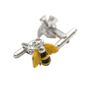 Elegant Bee Cufflinks | Unique Men's Bee Jewelry Gift