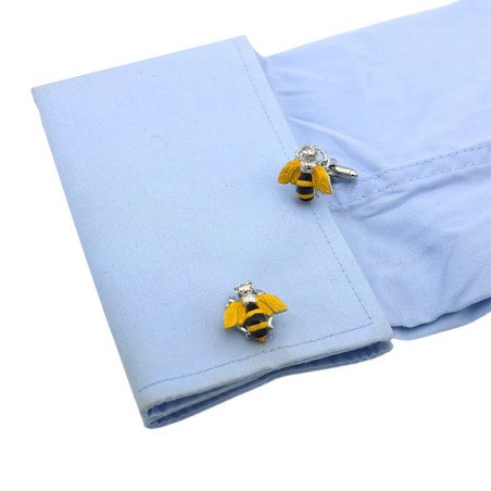 Elegant Bee Cufflinks | Unique Men's Bee Jewelry Gift