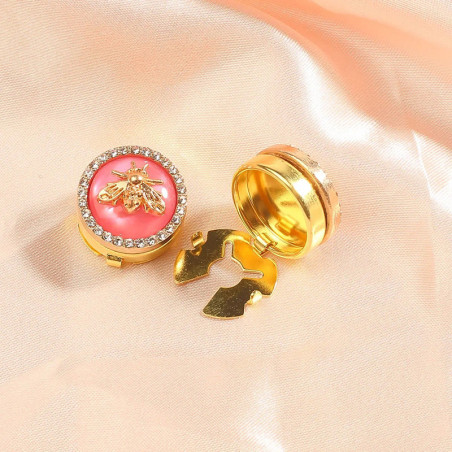 Elegant Trio Bee Button Covers | Unique Gift for Bee Lovers
