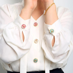 Elegant Trio Bee Button Covers | Unique Gift for Bee Lovers
