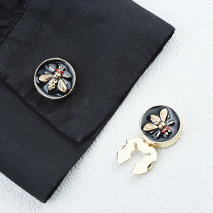 Gilded Glow Bee Button Covers | Unique Bee Jewelry Gift