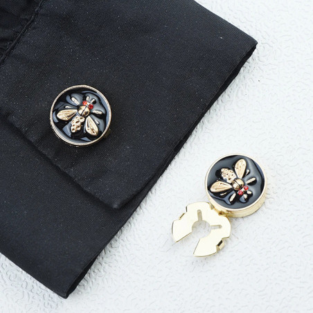 Gilded Glow Bee Button Covers | Unique Bee Jewelry Gift