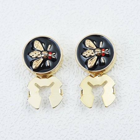 Gilded Glow Bee Button Covers | Unique Bee Jewelry Gift