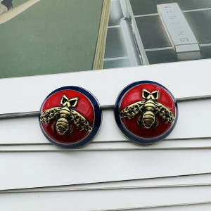 Imperial Shine Bee Buttons - Set of 6 Vintage Enamel Buttons