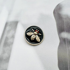 Cute Bee Metal Buttons - Set of 10 | Vintage Sewing Buttons