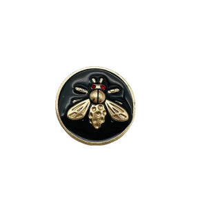 Cute Bee Metal Buttons - Set of 10 | Vintage Sewing Buttons