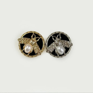 Unique Pearl Bee Buttons | Set of 6 | Gift for Crafters