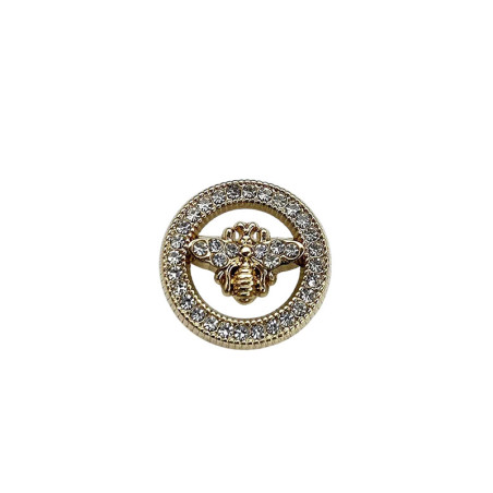 Sparkling Crystal Bee Buttons - Set of 10 | 3 Sizes & Colors