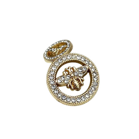 Sparkling Crystal Bee Buttons - Set of 10 | 3 Sizes & Colors