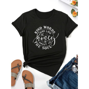 Cute Bee T-Shirt for Women "Kind Words Are Like Honey" Gift