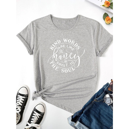 Cute Bee T-Shirt for Women "Kind Words Are Like Honey" Gift