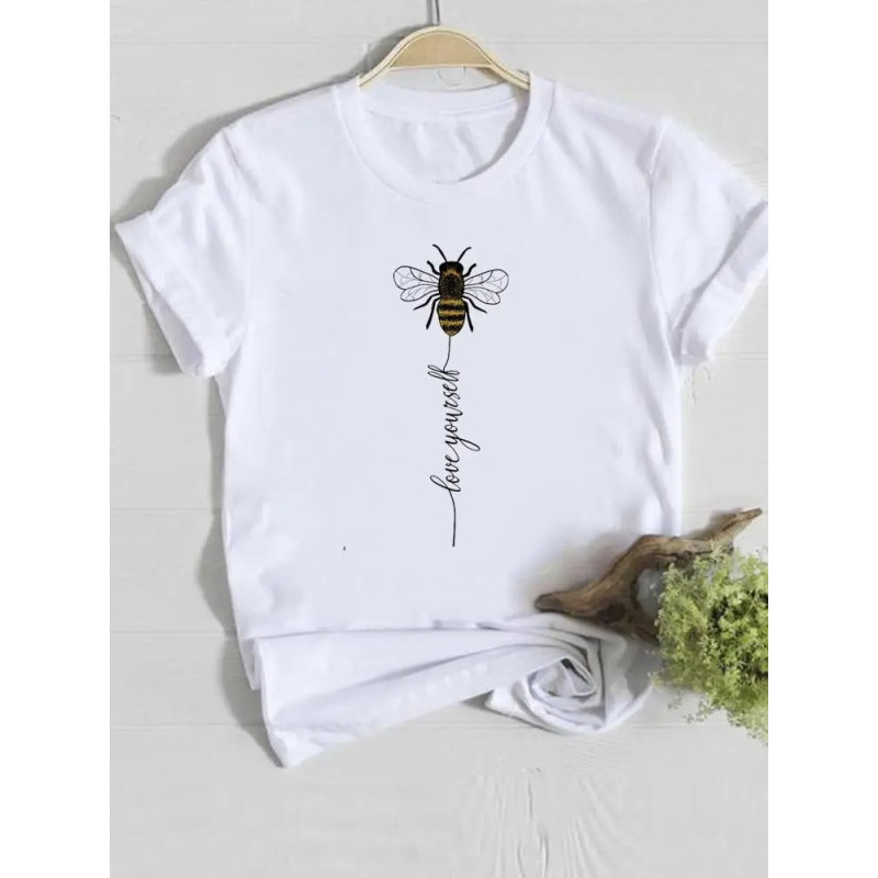 "Love Yourself" Bee T-Shirt | Cute Graphic Tee for Women