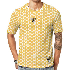 Honey Hexagon Bee T-shirt | Cute Nature-Inspired Gift Idea