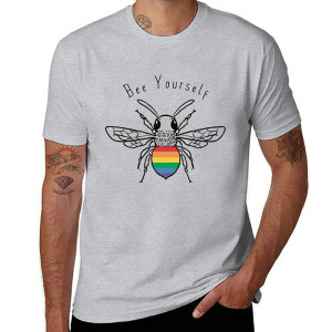 "Bee Yourself" T-Shirt - Cute Bee Graphic Tee for Women