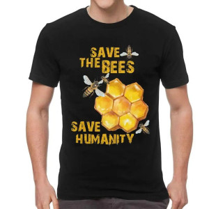 "Save the Bees" T-Shirt | Cute Bee Graphic Tee | 1001Bees