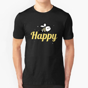"Happy Mood" Bee T-Shirt | Cute Graphic Tee for Women