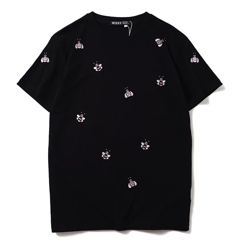 Men's Embroidered Bee T-Shirt | Cute Minimalist Bee Tee