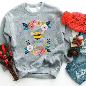 Cute Bee Kind Sweatshirt for Women | Unique Bee Lover Gift
